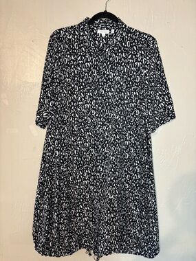 Chicos Neema bungee Black & White Dress Size Large/2